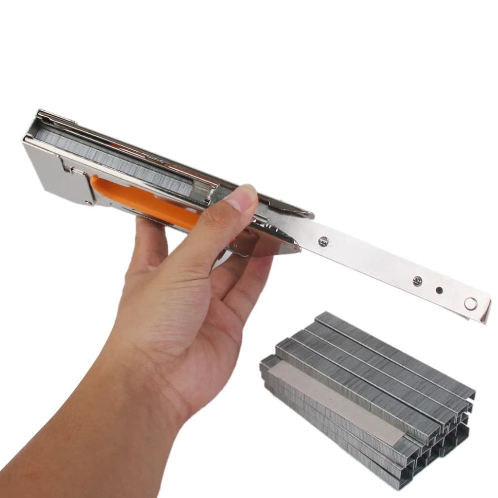 2400 pz 8mm chiodi metallici graffette a forma di U tappezzeria graffette in tessuto cucitrice parti di ricambio accessori