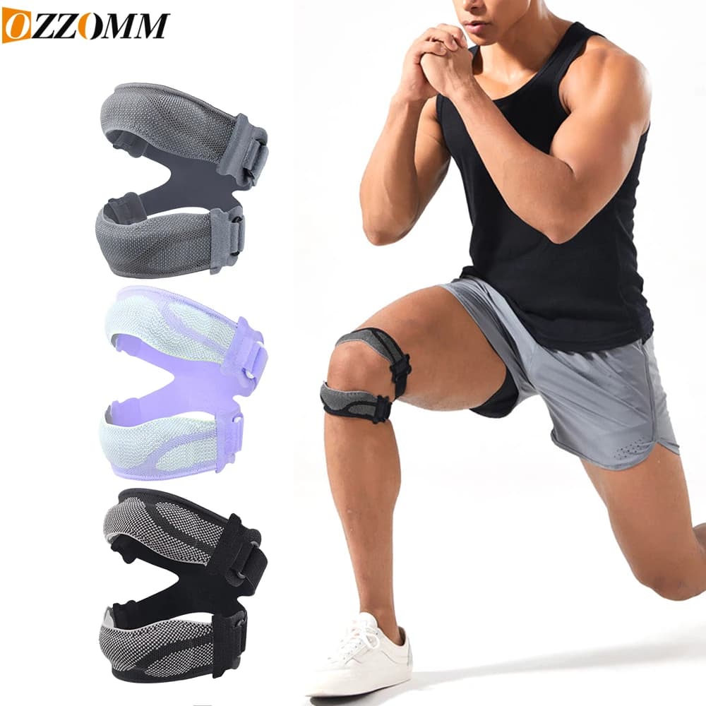 Supporto per Ginocchio con Fascia Rotulea - Fascia Compressiva Regolabile per Uomini e Donne, Ginocchiera Traspirante per Basket