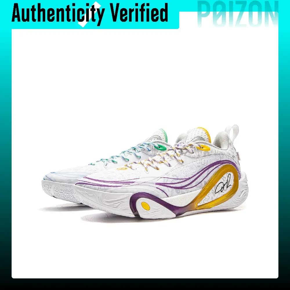 Li Ning DLO 1 Cushioning Low top Basketball Shoes Men's White Gray ABPV009-12