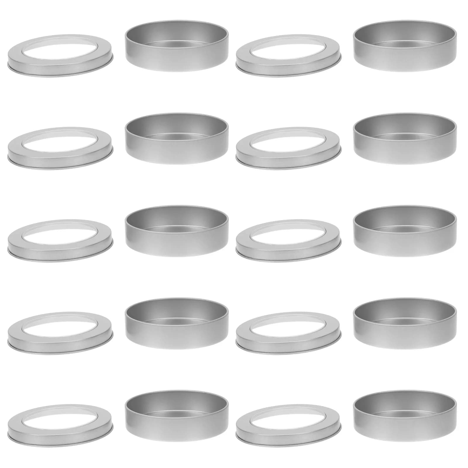 Scatola rotonda in latta da 10 pezzi, contenitore per caramelle, torte, biscotti, contenitore compatto e leggero, elegante custodia in latta lucida per alimenti