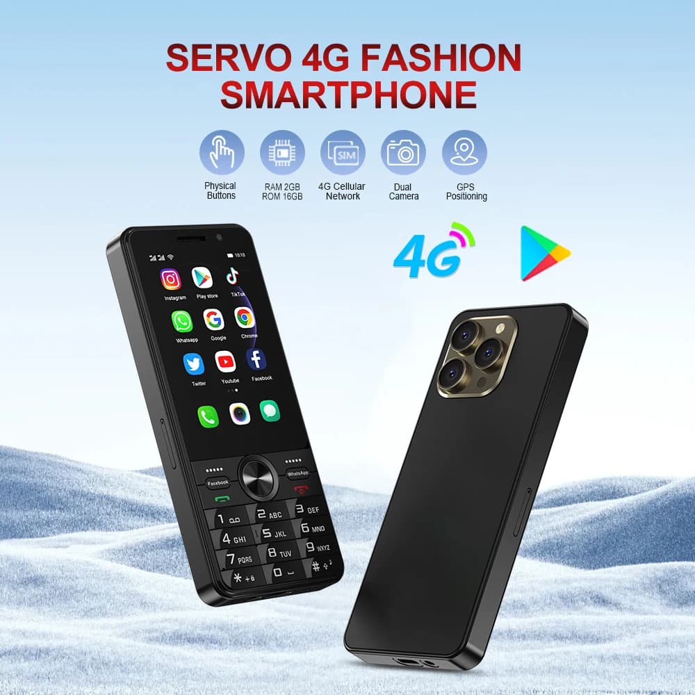SERVO F24 PRO 4G Android Smart Phone 3.5" HD Screen MTK6737 2GB+16GB WIFI GPS Dual Camera Play Store Mobile Phone 2500mAh TYPE-C