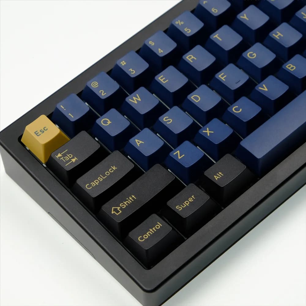 170 + tasti QX GMK Blue Samurai Keycaps PBT Double Shot Cherry Profile per 61 64 68 87 96 980 104 108 tastiera meccanica