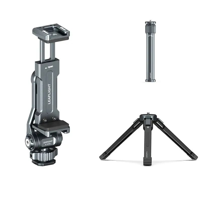 Adattatore per treppiede con doppia presa cold shoe per fotocamera DSLR, microfono e luce di riempimento - Supporto per telefono con attacco hot shoe per fotocamera