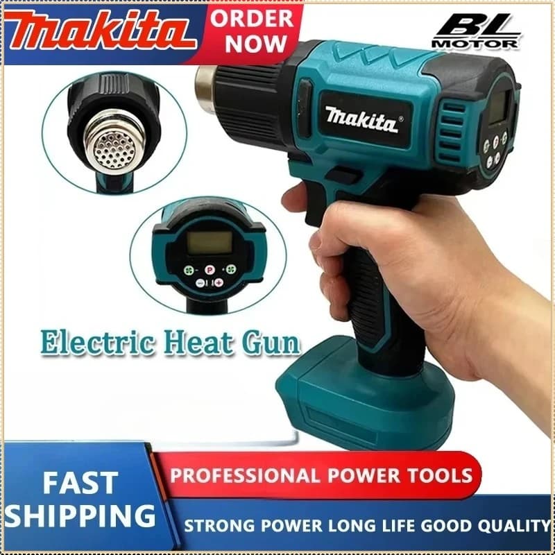 Makita 550 ° Pistola Termica a Controllo di Temperatura con Display LED, Senza Fili, Portatile, Strumento di Saldatura e Soffiatura Termica