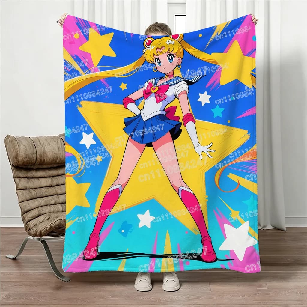 Nuova Coperta Sailor Moon 2026 in Vendita, Morbida e Calda Coperta in Flanella Anime Kawaii per Letto e Divano, Regalo di Alta Qualità per Ragazze