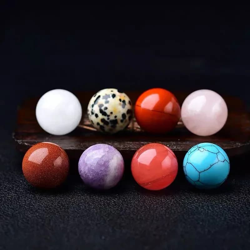 Sfera di cristallo naturale da 4 cm Quarzo rosa lucido Globo Ametista Lazuli Pietra Massaggiante Sfera Scrivania Decorazione della casa Sfera di cristallo da 30 mm