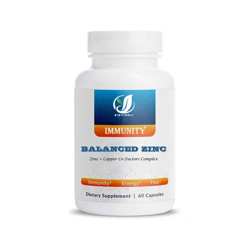 Integratore Bilanciato di Zinco, Complesso di Zinco e Coenzimi di Rame da 15 mg, Contenente Vitamina C e Vitamina B6, Supporto Immunitario Quotidiano