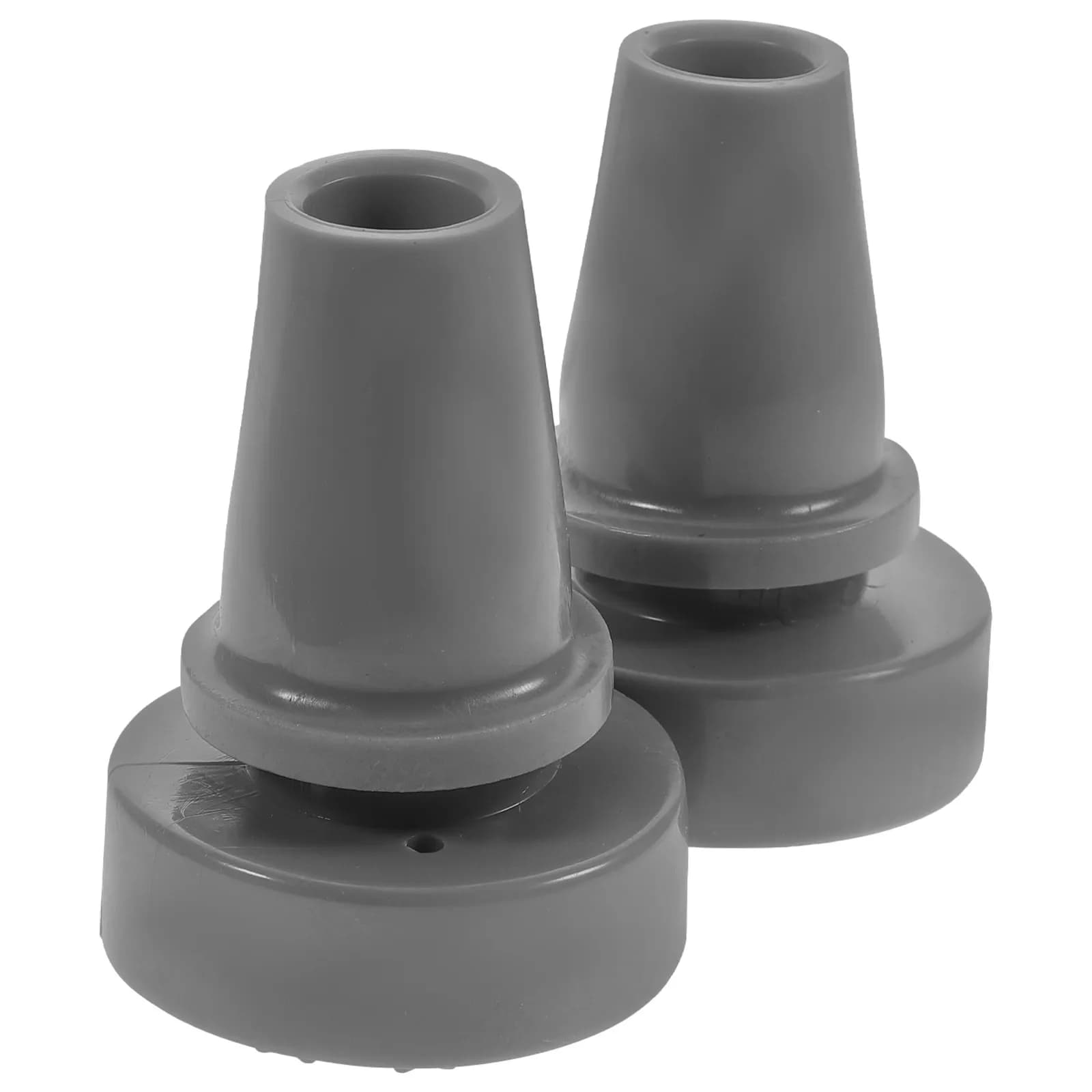 2Pcs Rubber Anti-Slip Crutch Pads Pole Tips Protector Hiking Trekking Accessories Alpenstock Grey Crutch Accessories