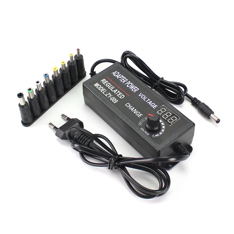 Adattatore regolabile AC DC 12V Volt Display a LED Alimentatore da 220V A 3V 5V 9V 12V 24V 36V Con connettore Jack DC Spina UE USA