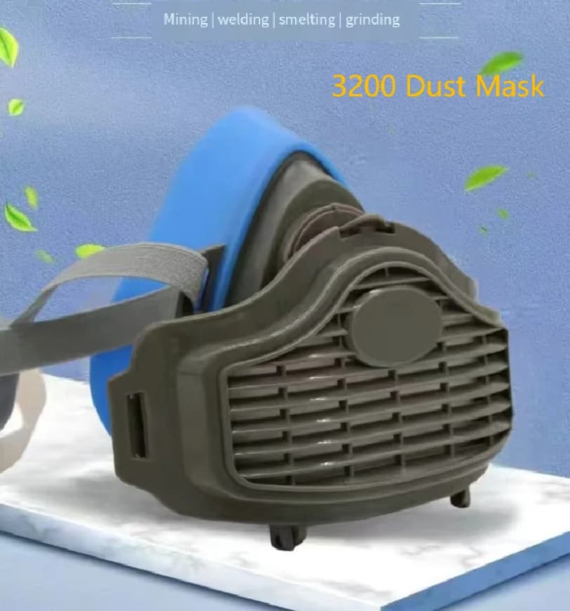 Respiratore a mezza maschera in gel di silice Dustproof3200 adatto per vernici a spruzzo, carpenteria, molatura, decorazione della casa e accessorio filtro