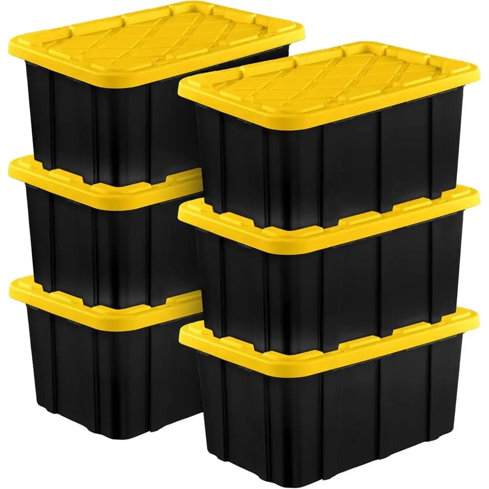 17 Gallon Plastic Containers with Storage Covers, Ideal for Home, Office and Other