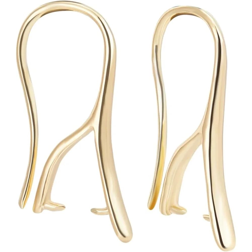 30 pezzi ganci per orecchini con puntali in ottone placcato oro 14 carati fili per orecchie francesi con chiusura pendente per kit orecchini gioielli fai da te