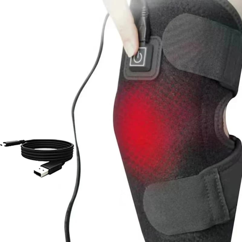 Cuscinetto riscaldante elettrico per ginocchia - Una fascia riscaldante per ginocchia alimentata tramite USB, adatta per le articolazioni, con fascia riscaldante regolabile, ideale per l'uso quotidiano.