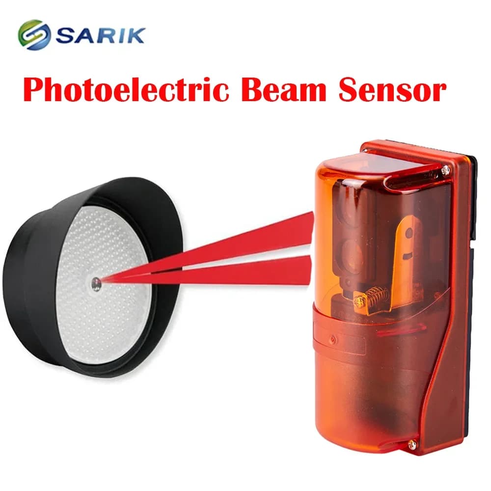 Sensore a raggio fotoelettrico per cancello Fotocellula a riflessione esterna impermeabile Sensore di sicurezza per porta a raggio rosso a infrarossi Apri cancello
