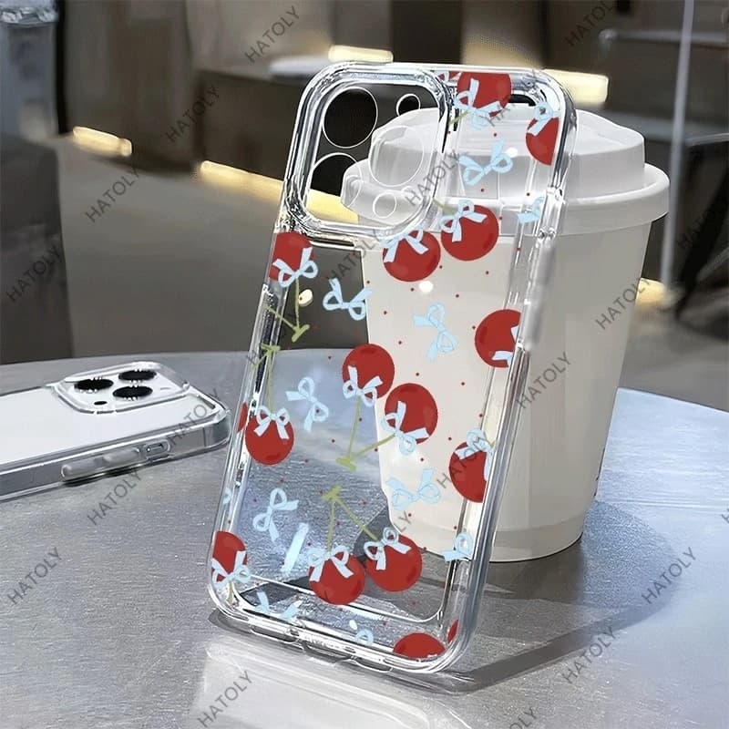 Case For iPhone 17e 16 Pro Max 17 Air 16e 15 14 13 8 7 Plus SE Cartoon Pattern Phone Cases Clear Protective Cover For iPhone 17e