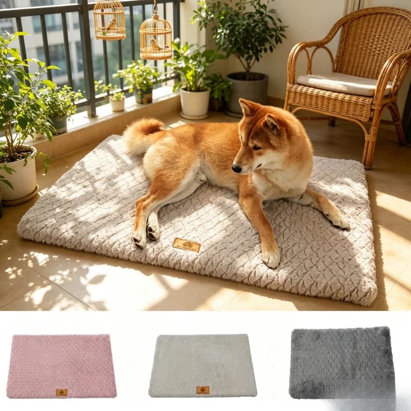 Cuccia Ortopedica 3D in Schiuma per Cani, con Rivestimento Rimovibile e Lavabile in Pelliccia Sintetica, Fondo Impermeabile e Antiscivolo per Gabbia