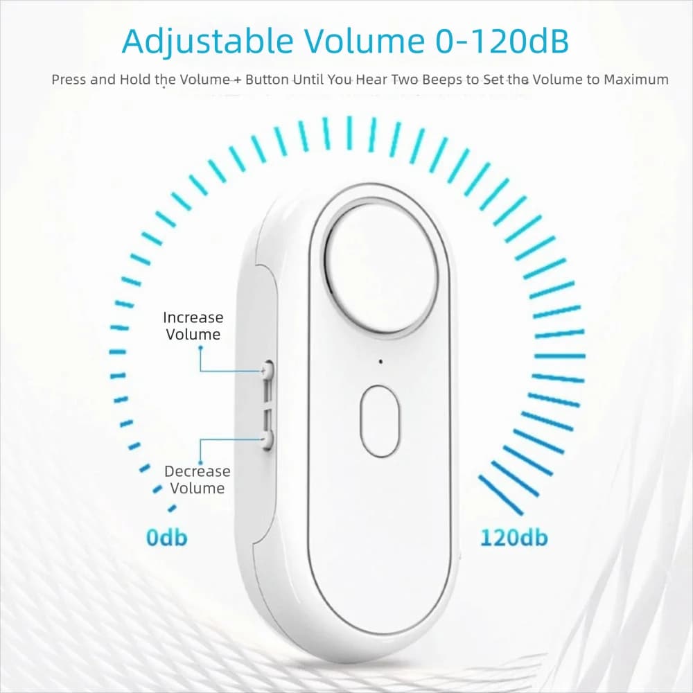 Allarme per Porte e Finestre Wireless con Telecomando, Suono 120dB, Nastro Biadesivo, 5 Modalità, Antifurto per la Sicurezza Domestica