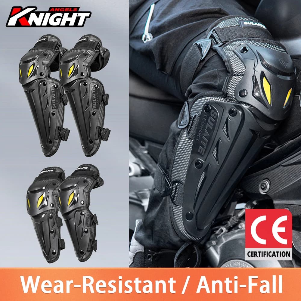 Protezioni per Ginocchia e Gomiti per Moto, Attrezzatura Protettiva per Motocross, Antiurto, Regolabile, Equipaggiamento per Motociclisti