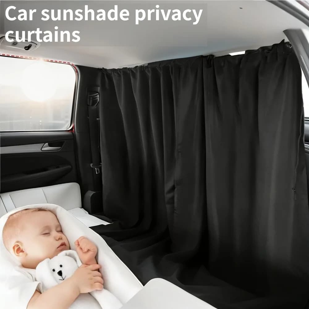 Tenda Divisoria per Auto, Protezione Solare UV, Schermo Privacy Universale per Sedili Anteriori e Posteriori