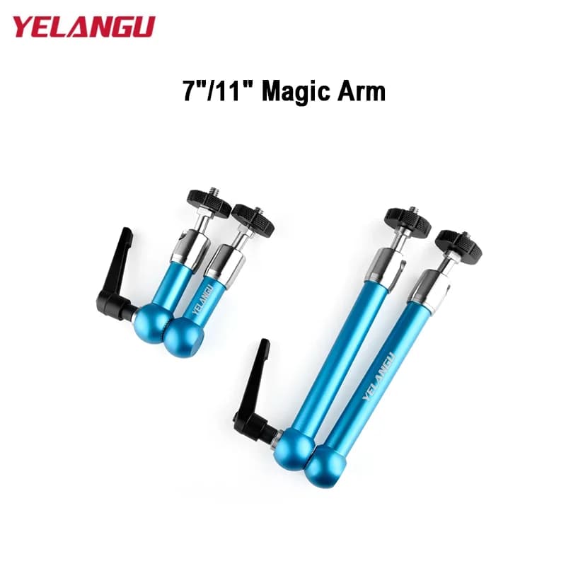 YELANGU A75 7/11 inches Adjustable Magic Arm Articulating Weight Capacity 10KG 1/4 Screw Camera DV Monitor LCD Universal Bracket