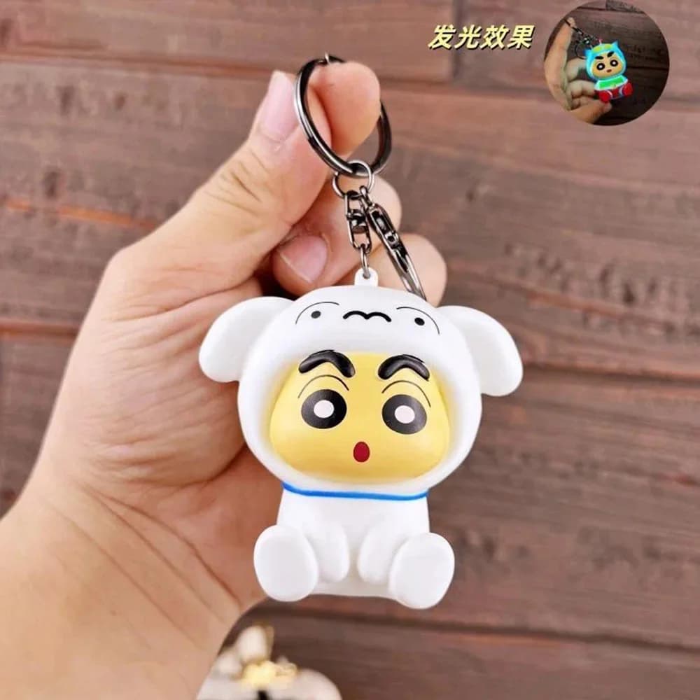 Creative Doll Glowing Night Light Keychain Shoulder Bag Pendant Doll Gift for Girlfriend's Birthday