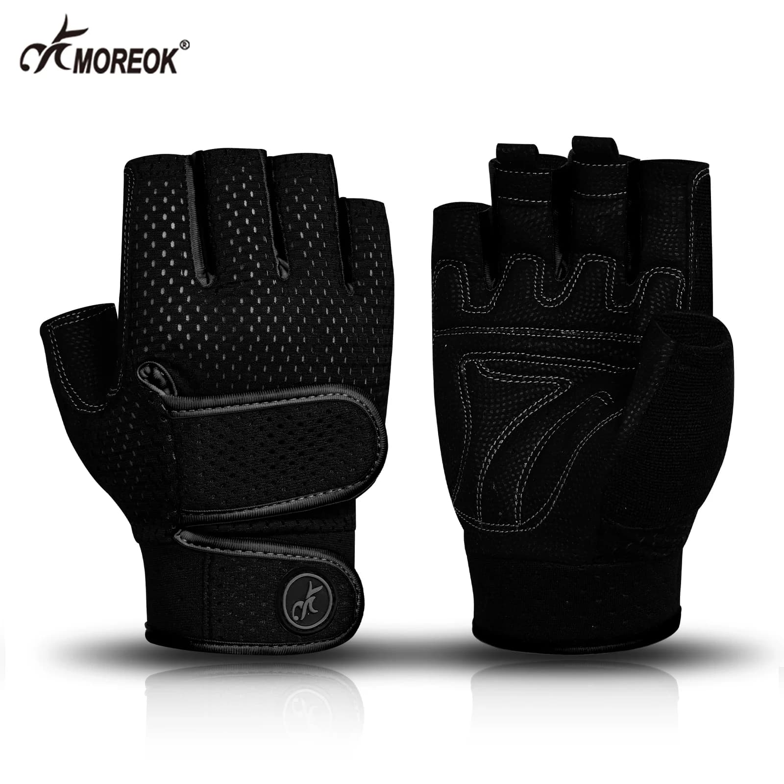 MOREOK Training Gloves for Men and Women, Dust Protection, Anti-slip, with 3MM Gel Padding, for Gym, Weight Lift, Cycling and Fitness