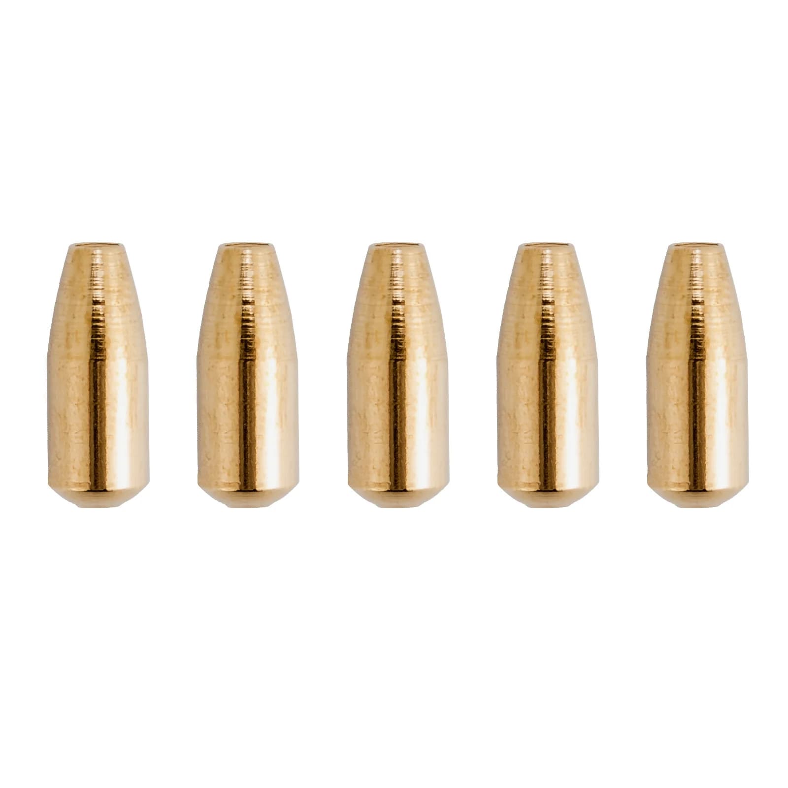 20pcs Brass Fishing Beads Weight Sinker Bullet Shape for Inline Spinner Spinnerbait Texas Rig Bass Trout Freshwater