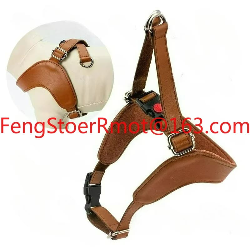Latest high-end adjustable pet dog leather pet harness
