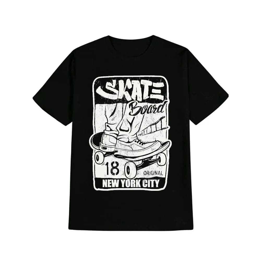 T-shirt casual da uomo con scollo rotondo, maglietta da uomo con motivo stampato, regalo per uomo