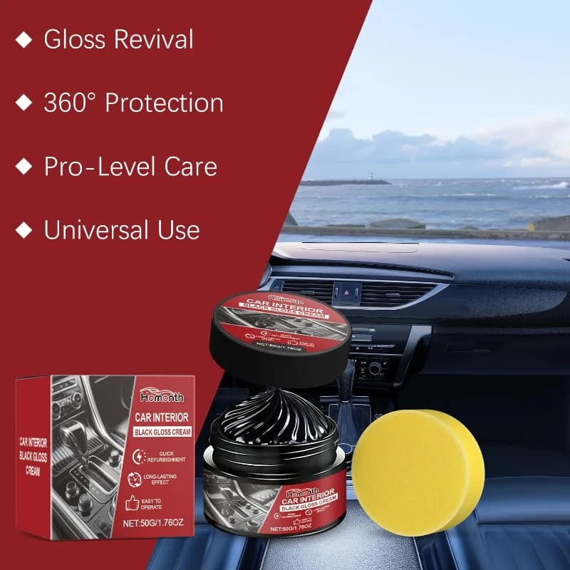 Rinnovatore per Pelle Auto 50g, Protezione a Lunga Durata, Cera Lucidante per Pannelli Auto, Agente di Rivestimento e Riparazione