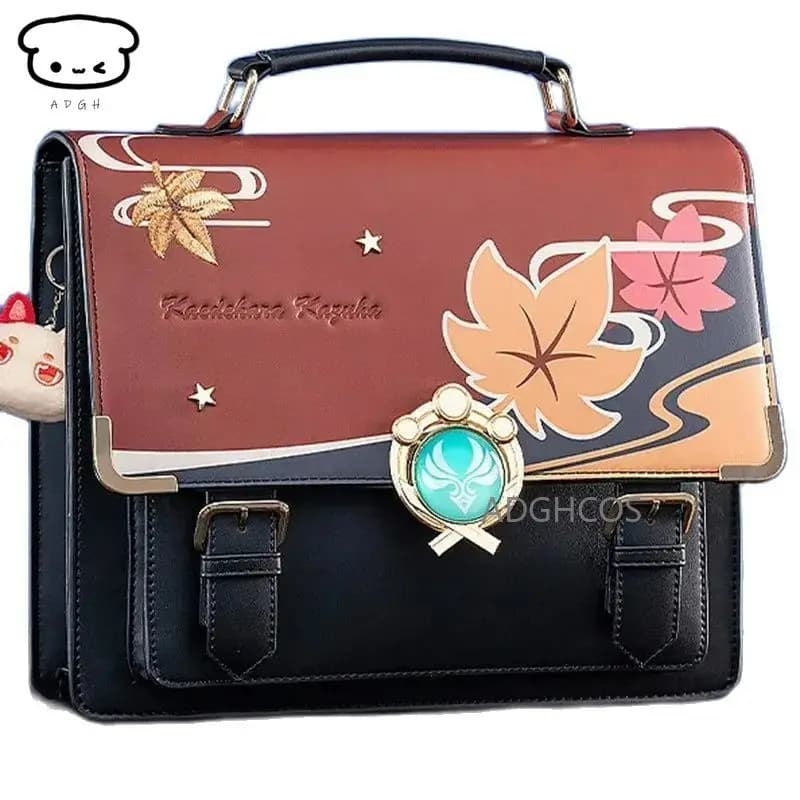 Zaino in PU Genshin Impact Kaedehara Kazuha per Cosplay, Borsa a Tracolla Anime per Studenti JK, Regalo di Natale/Vacanze