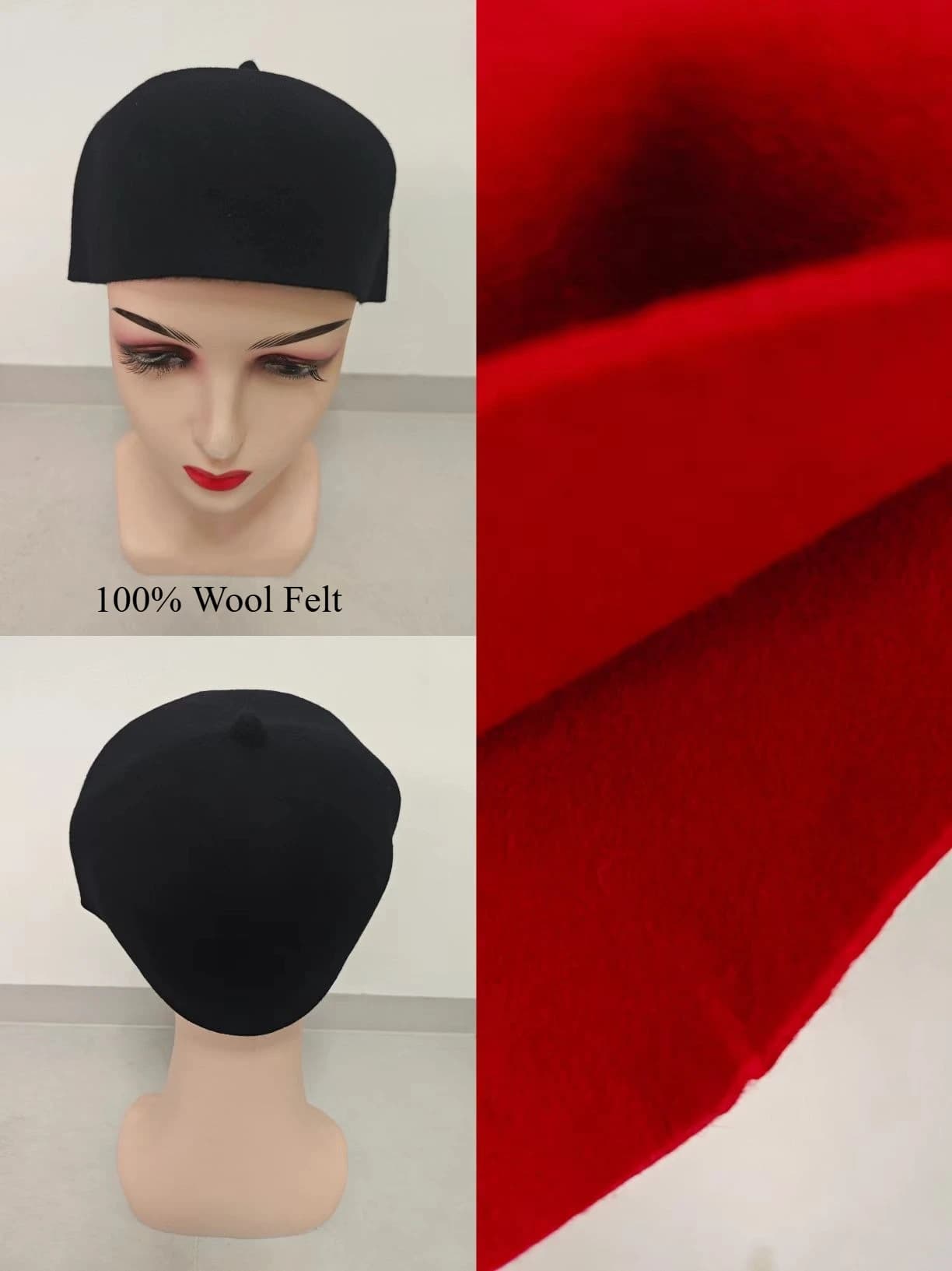 Africa Wool Felt Caps for Men Red Black Street Kufi Hats Band Cozy Ethnic Hat Embrace Timeless Elegance Cap Eid Prayer Head Wear