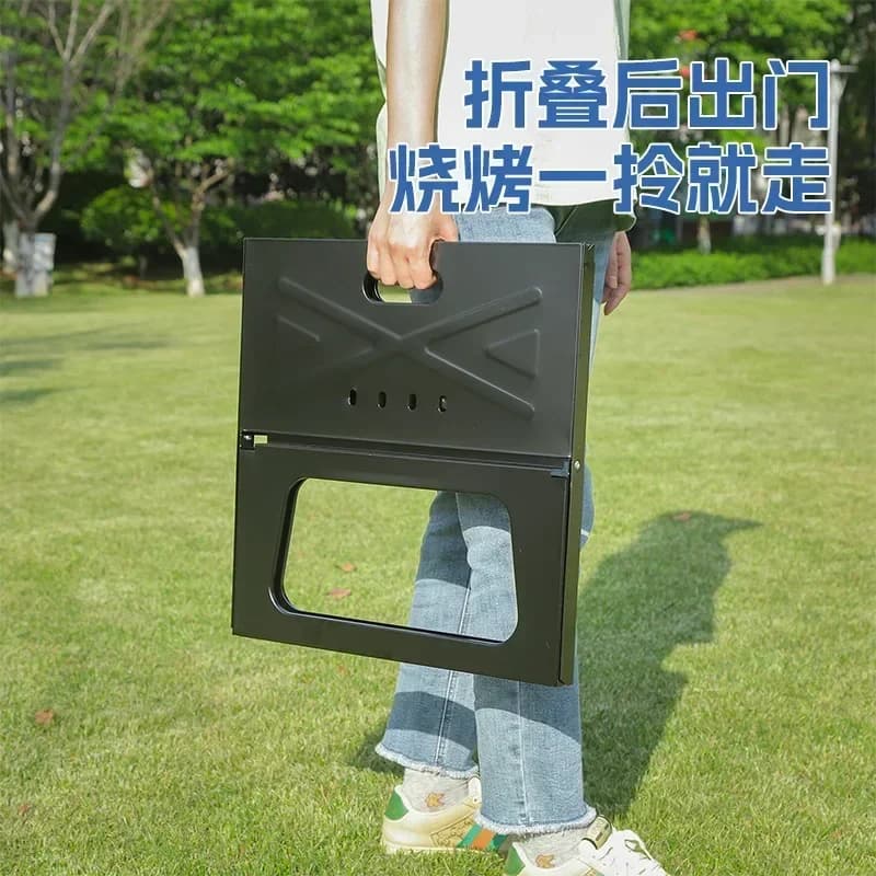 Outdoor Barbecue Stove Indoor Heating Charcoal Fire Plate Home Picnic Camping Foldable Table Convenient Carry Save Space