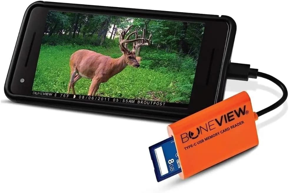 USB-C SD Card Reader for Android Phones - View, Create Security Copies and Share Photo/Video from Game Camera