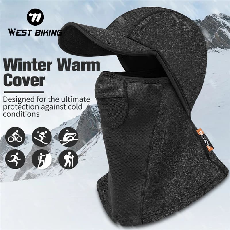 WEST BIKING Winter cycling cap Snowboard thermal windproof racing cap Hiking Biker Helmet Men's Hats Woman