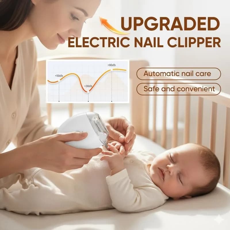 Universal Automatic Fingernail Grinder,Portable Electric Nail Clipper with LED Light and 3 Speeds,360° Silent Auto Fingernail Cutter and Polishing Trimmer,Grooming Home