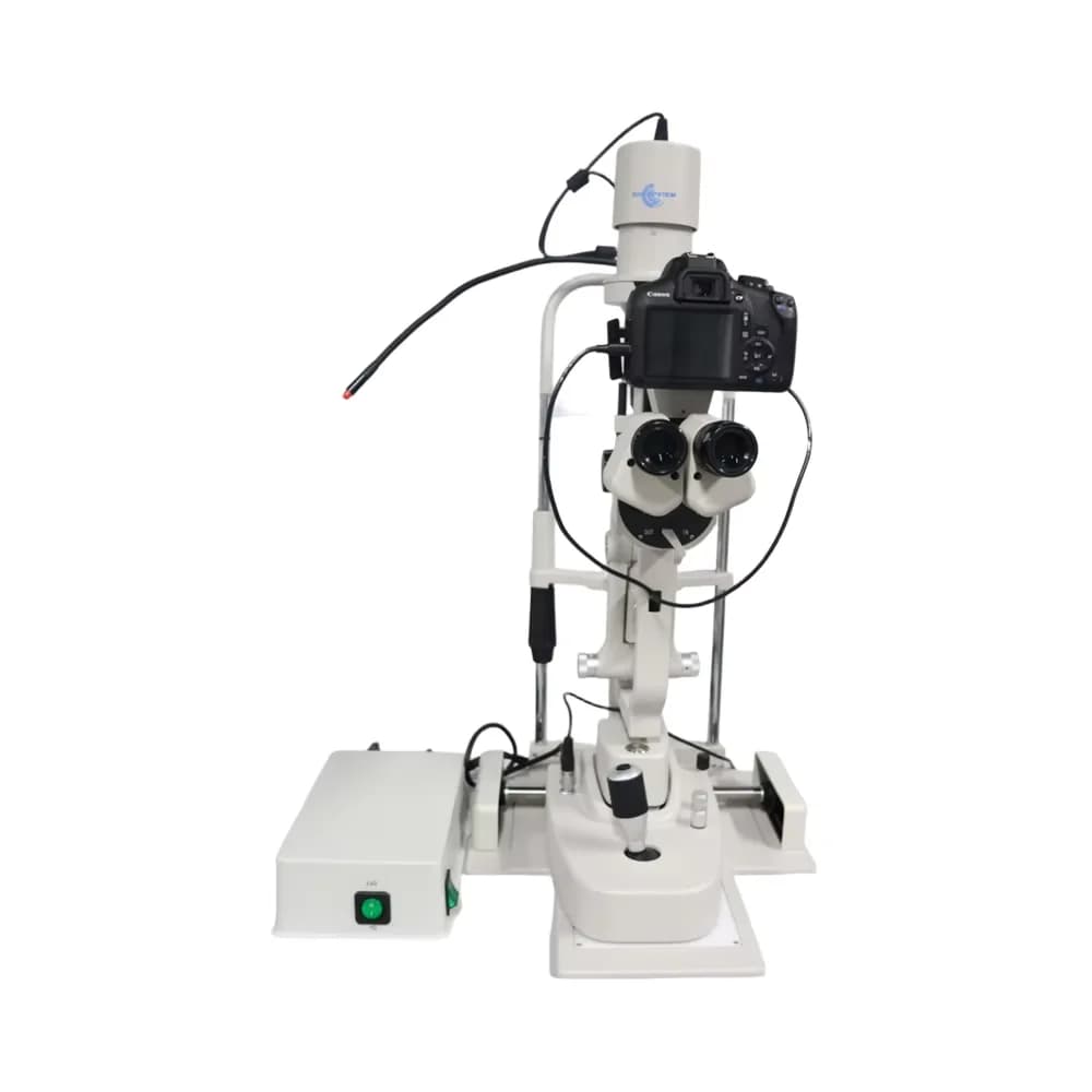 Strumenti per oftalmologia di alta qualità Ingrandimento del microscopio a fluorescenza Lampada a fessura digitale SL-880 con 18 mesi di garanzia