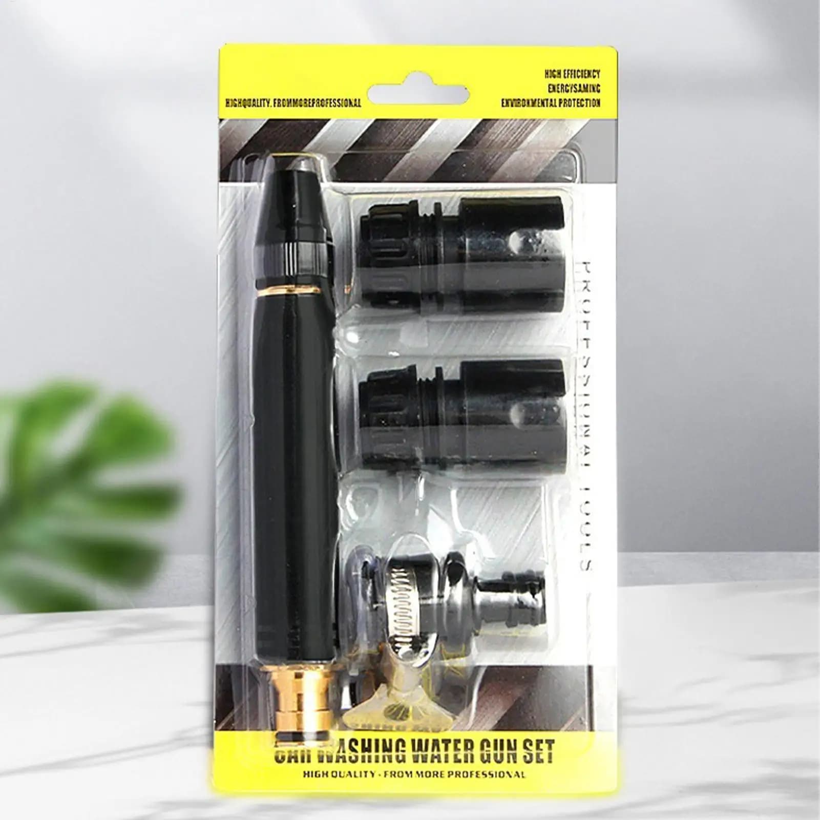 High Pressure Water Hose Nozzle Metal Heavy Duty Sprayer Pressure Washer Nozzle for Garden Hose with 3 Modes for Car Washing