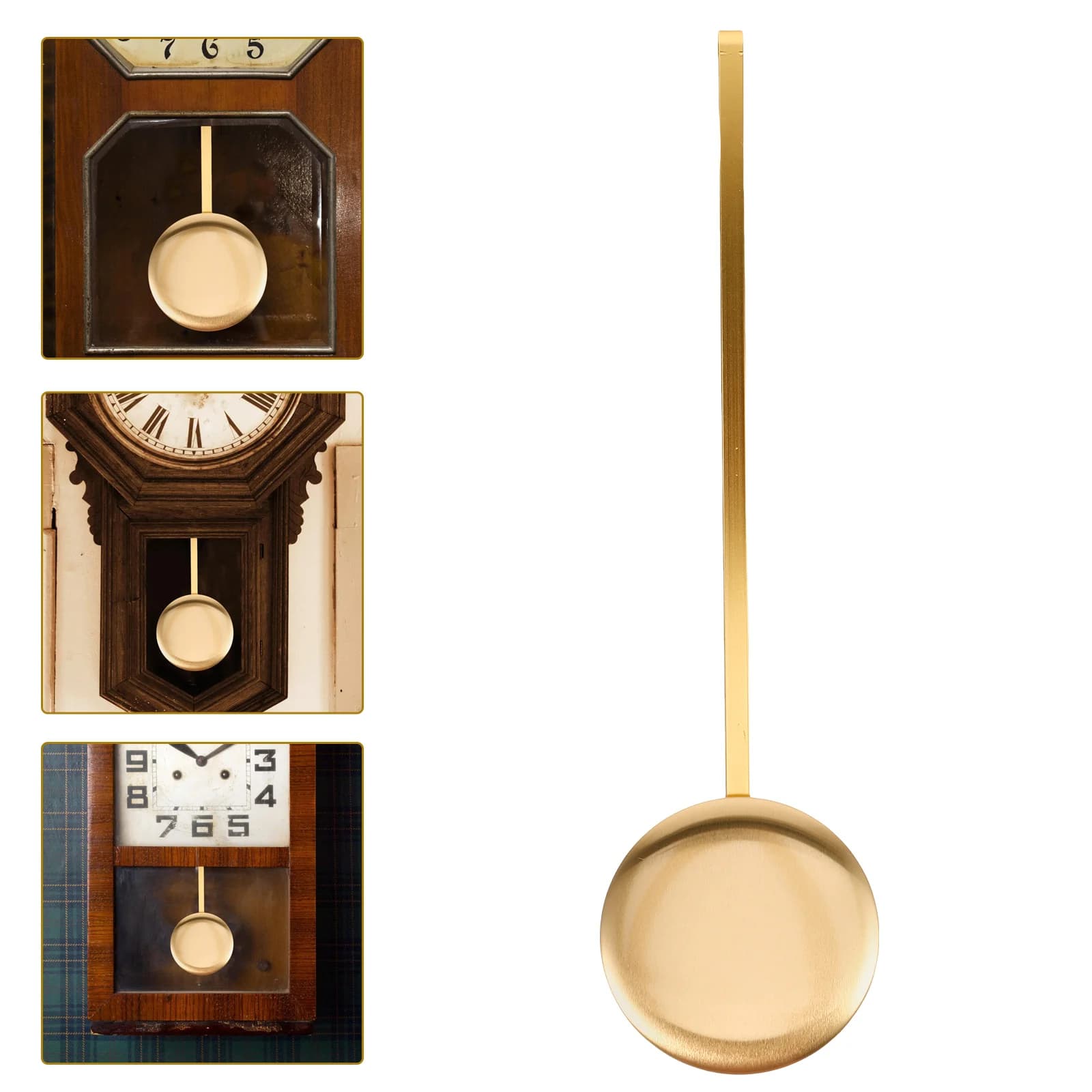 Orologio da parete in metallo di ricambio per pendolo in alluminio placcato oro da 22 cm Accessori per orologi da parete con parte di movimento dell'orologio fai da te