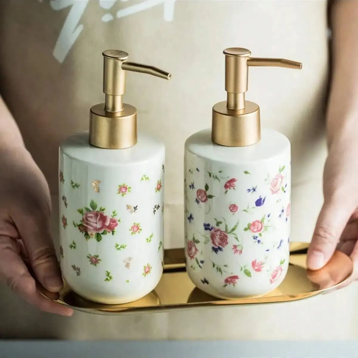 Bottiglia di disinfettante per le mani da bagno in stile minimalista retrò, pressa per Sub-imballaggio in Gel doccia per Shampoo da bagno dell'hotel, Dispenser di sapone