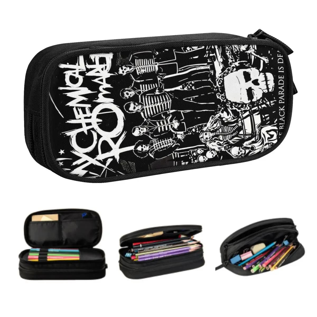 Astuccio personalizzato My Romances Girl Boy, grande spazio di archiviazione Rock Band, tre saluti per la cancelleria con borsa per penne Sweet Revenge