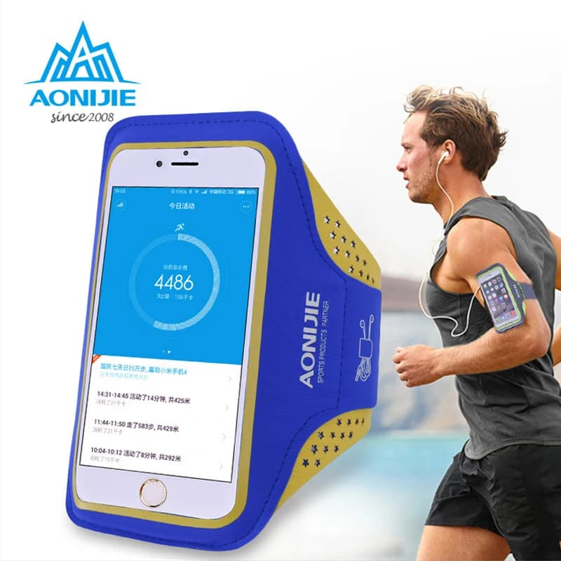 AONIJIE A880 phone bag with arm belt Light racing bag for outdoors Clear phone case Cycling armband bag for 4.7"/5.5" phone
