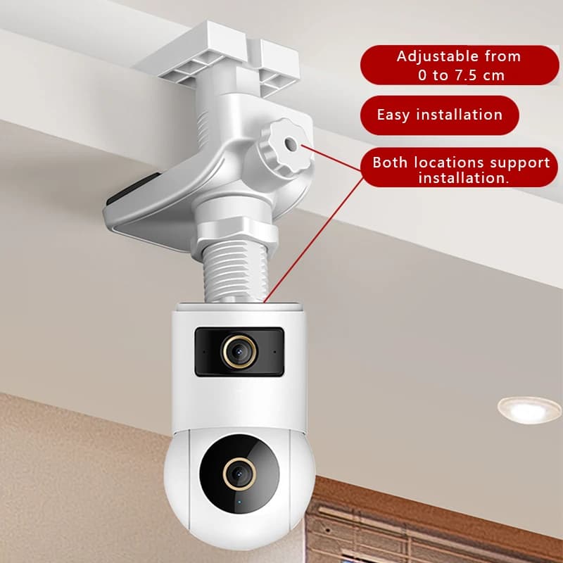 Supporto per monitoraggio a soffitto per telecamera a parete senza fori, per montaggio a muro