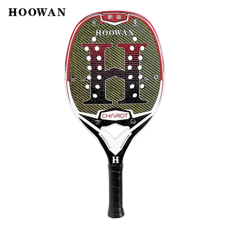 HOOWAN CHARIOT Beach tennis rack T700 Kevlar Carbon fiber High grain surface 20MM Medium-hard EVA core