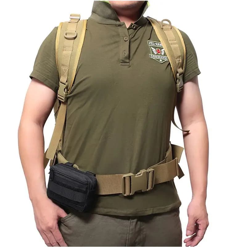 Borsa Tattica EDC a Doppio Strato per Uomo, Marsupio Molle da Cintura in Oxford, Borsello per Campeggio e Caccia, Accessori Utility