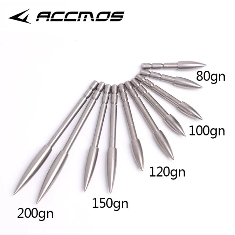 12/24 pezzi punta punta di freccia in acciaio inossidabile per ID 4.2 mm albero di freccia fai da te 100 120 150 200 grana testa di freccia accessorio per tiro con l'arco