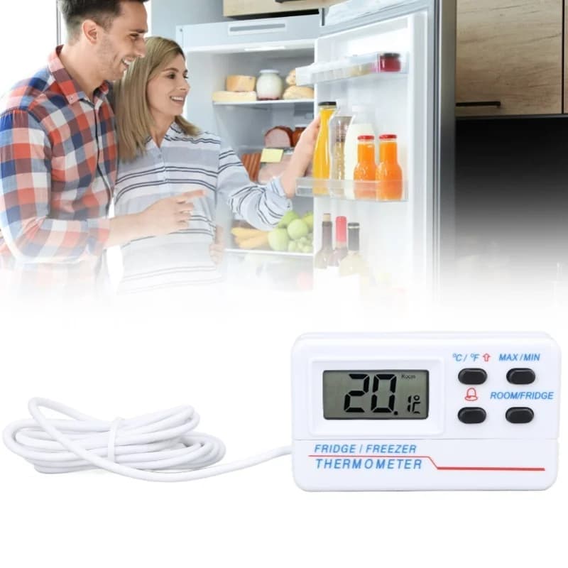 Freezer Temperature Meter Digital Refrigerator Thermometer -50℃ To 70℃ High Accuracy With Alarm Function -58℉ To 158℉