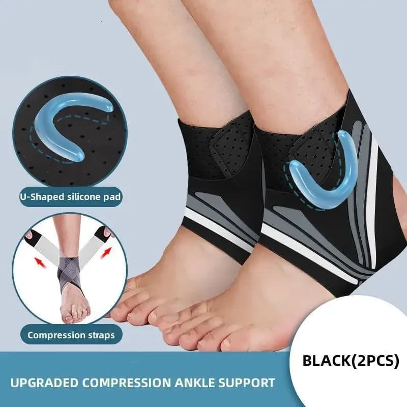 1 paio di protezioni per caviglie fitness, supporto per caviglia sportivo, tutori elastici per caviglie da palestra con cinturino di compressione regolabile, sicurezza sportiva