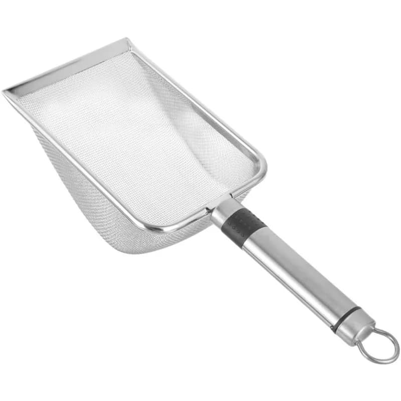 Litter Box Maintenance Cleaning Tool, Stainless Steel Metal Cat Litter Scoop, Fine Mesh Poop Sifting Shovel for Cat Owners
