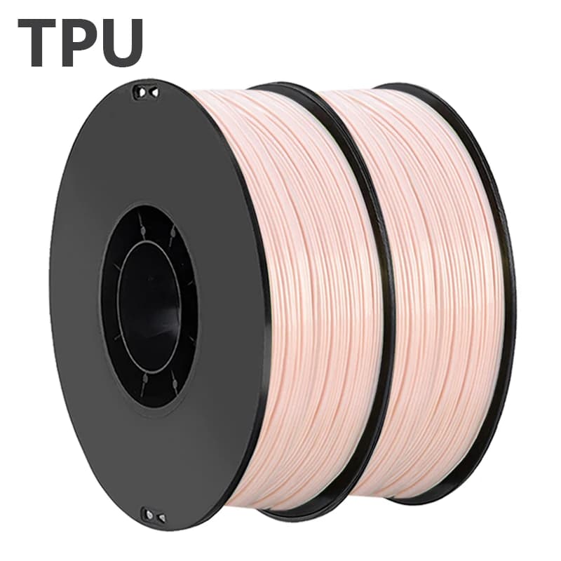 250g 500g Stampante 3D Filamento flessibile TPU Colore della pelle Nero Elastico flessibile Materiale in gomma Rotolo Flex Imballaggio sottovuoto 1,75 mm